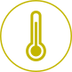 Yellow TaMax variant icon featuring a thermometer inside a circle.